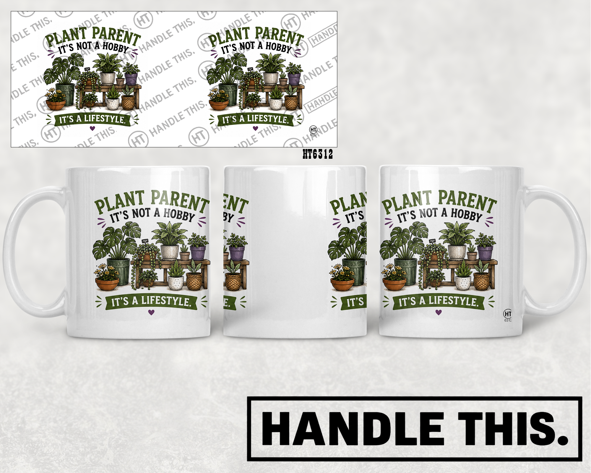 HT6312 Plant Parent Its Not A Hobby mug mockup
