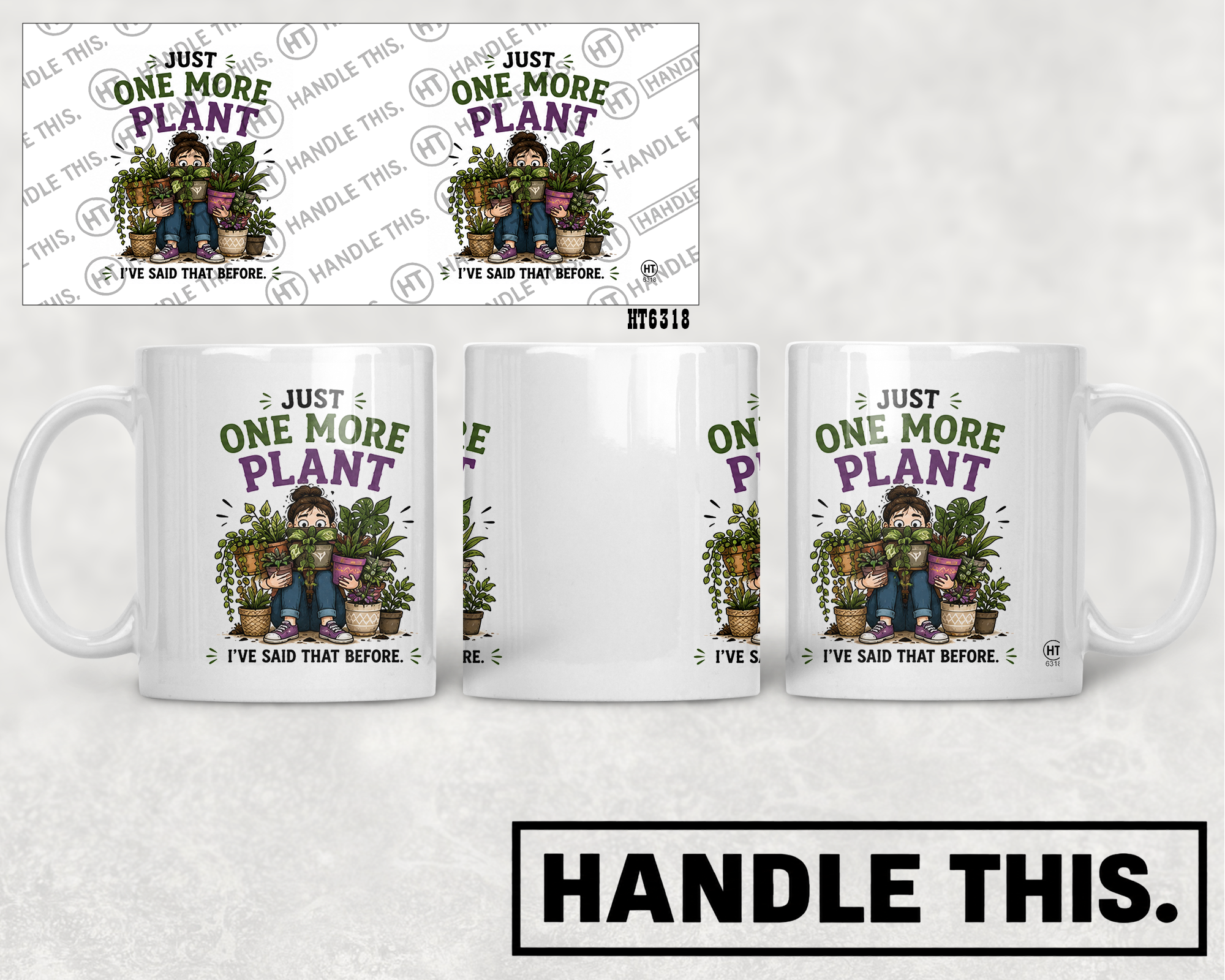 HT6318 Just One More Plant mug mockup