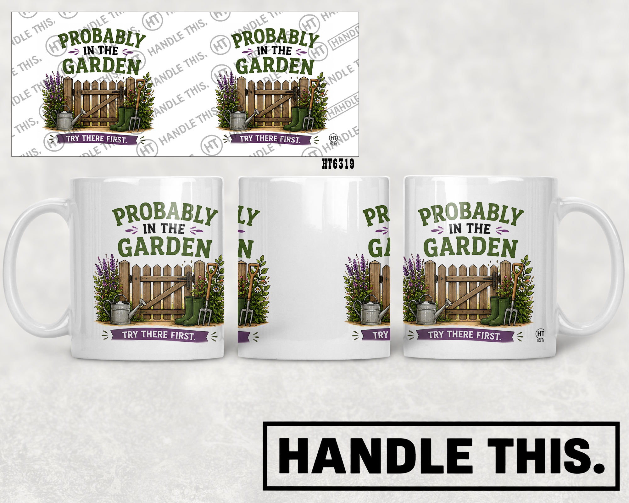 HT6319 Probably In The Garden mug mockup