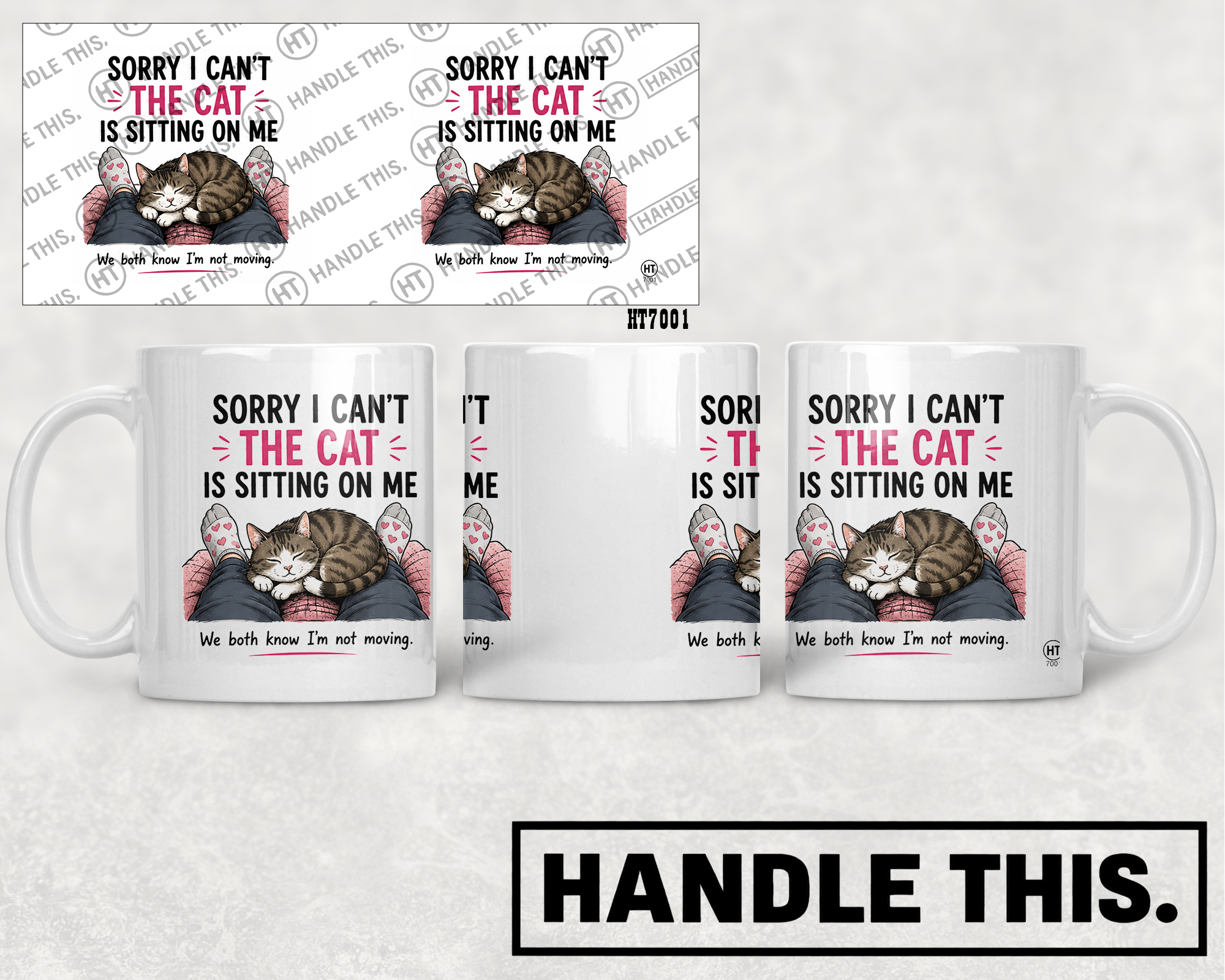 HT7001 Sorry I Cant The Cat Is Sitting On Me mug mockup