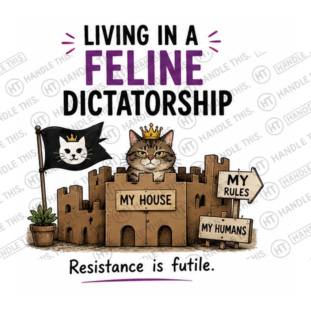 HT7004 Living In A Feline Dictatorship watermarked artwork