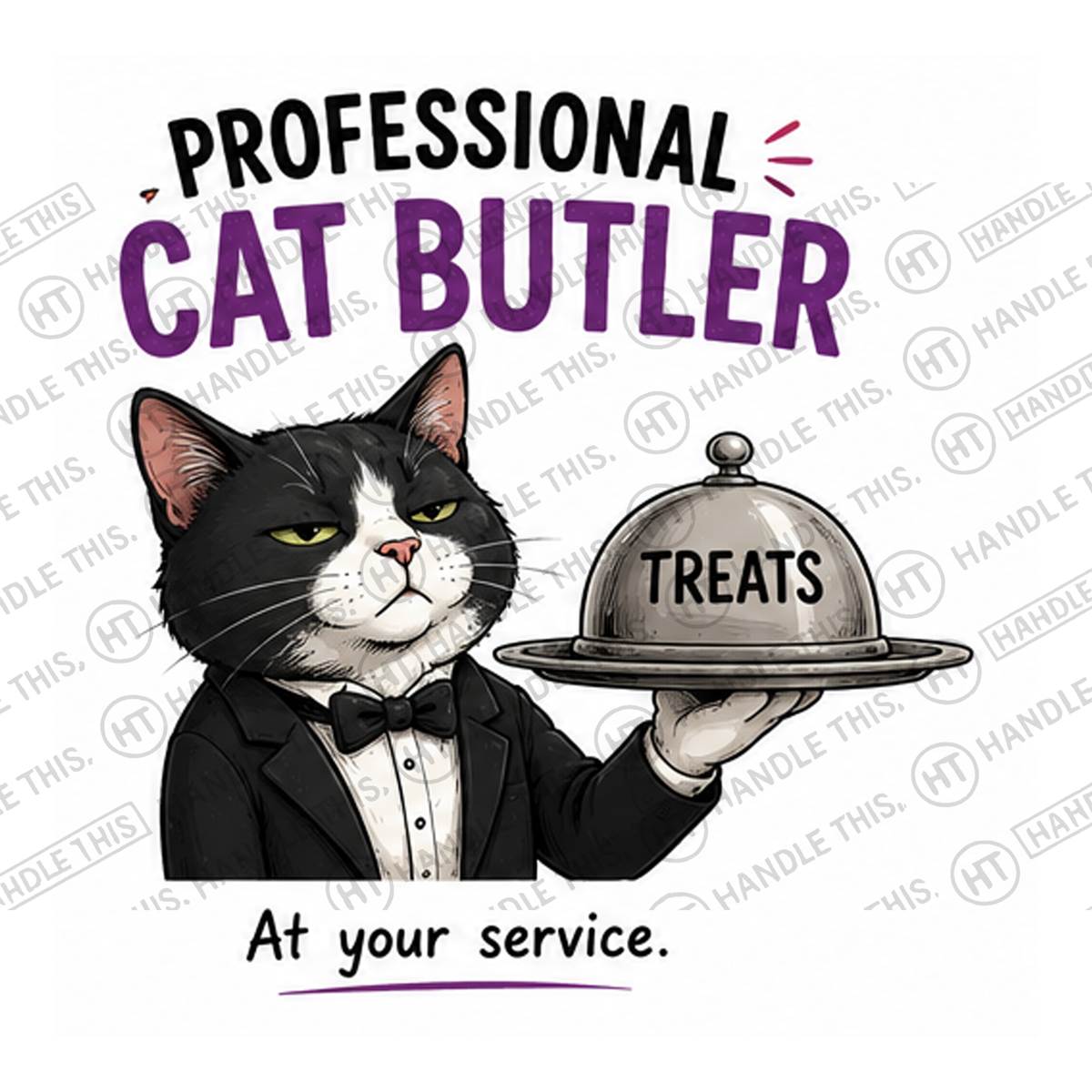 HT7006 Professional Cat Butler watermarked artwork