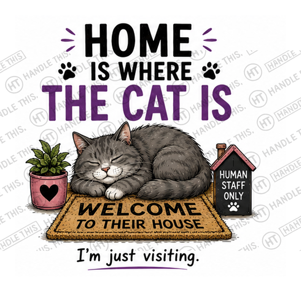 HT7014 Home Is Where The Cat Is watermarked artwork