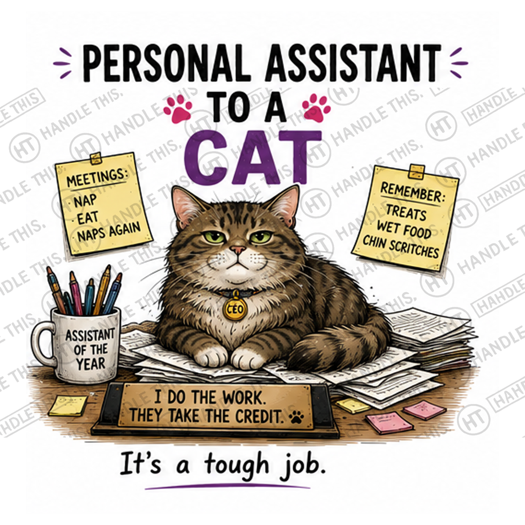 HT7016 Personal Assistant To A Cat watermarked artwork