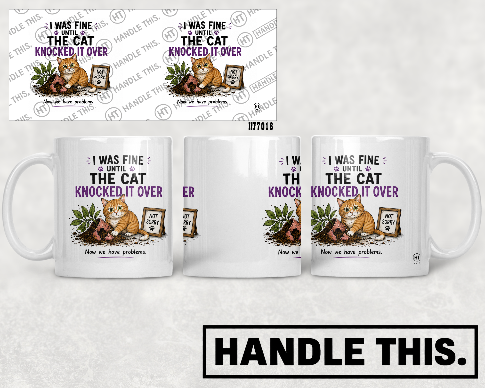 HT7018 I Was Fine Until The Cat Knocked It Over mug mockup