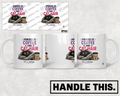 HT7021 Powered By Coffee And Cat Hair mug mockup