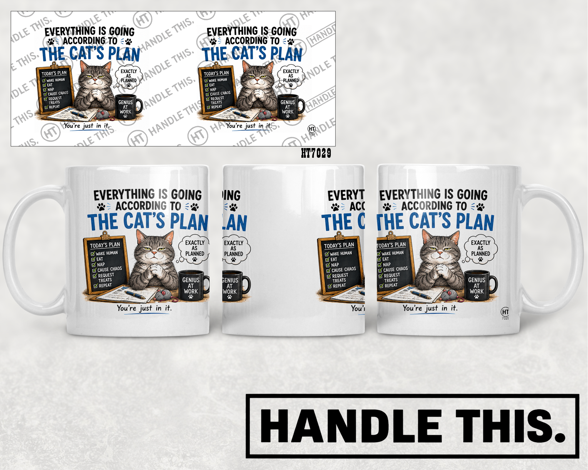 HT7029 Everything Is Going According To The Cats Plan mug mockup