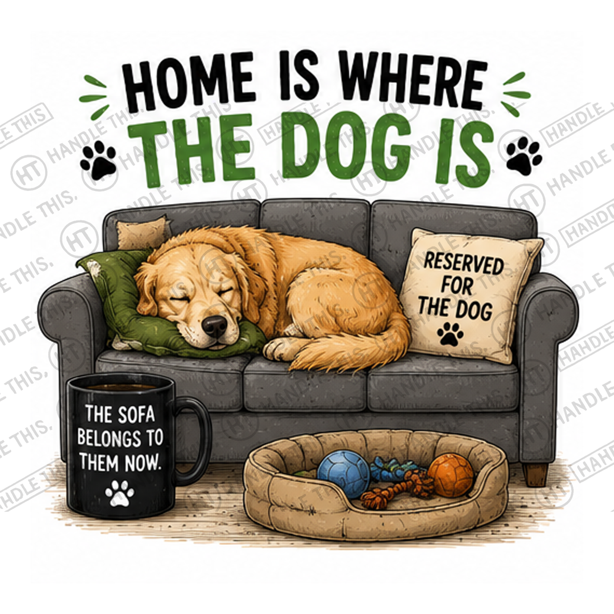 HT7034 Home Is Where The Dog Is watermarked artwork