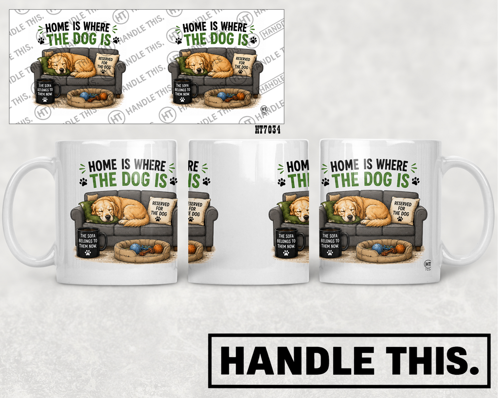 HT7034 Home Is Where The Dog Is mug mockup