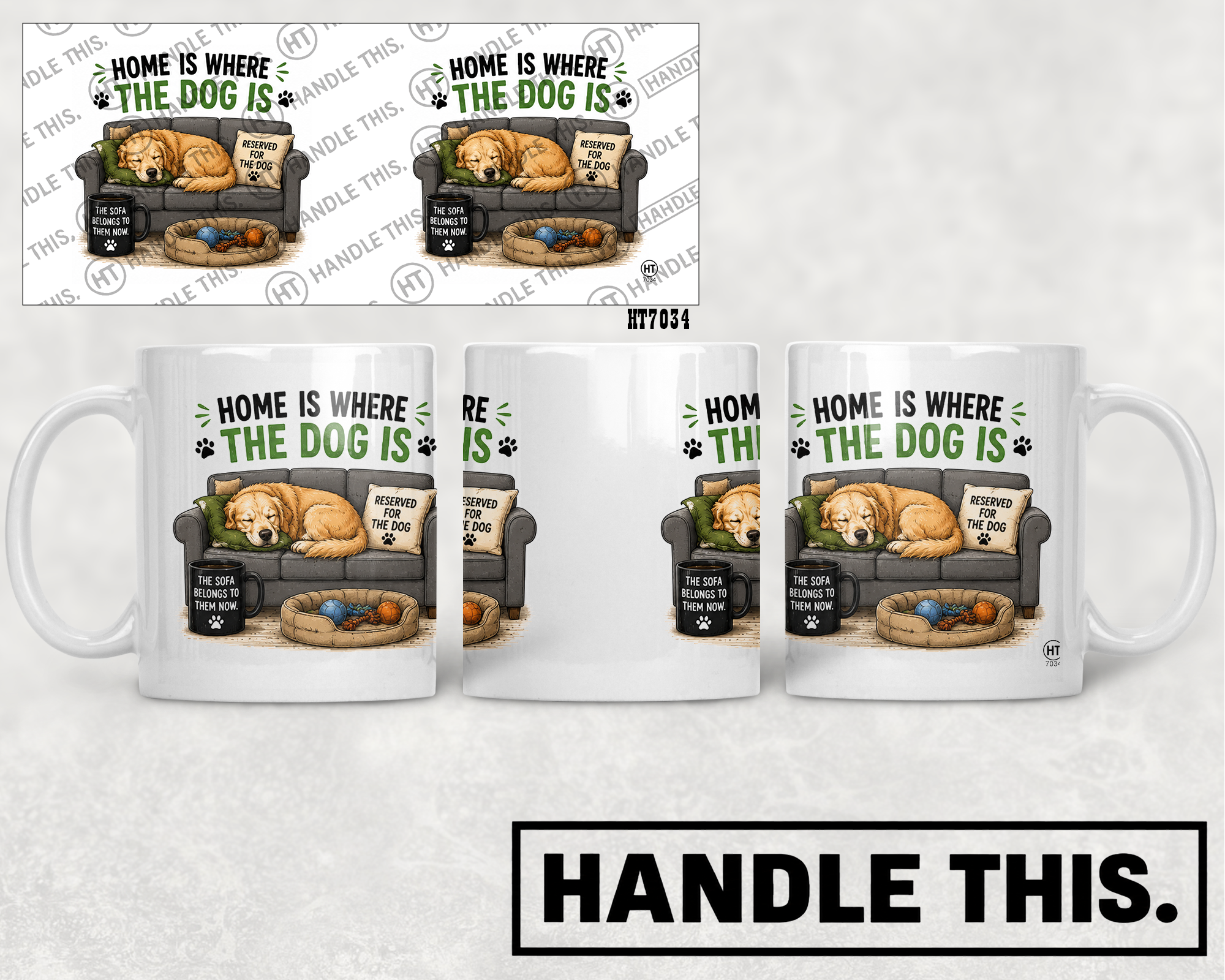 HT7034 Home Is Where The Dog Is mug mockup