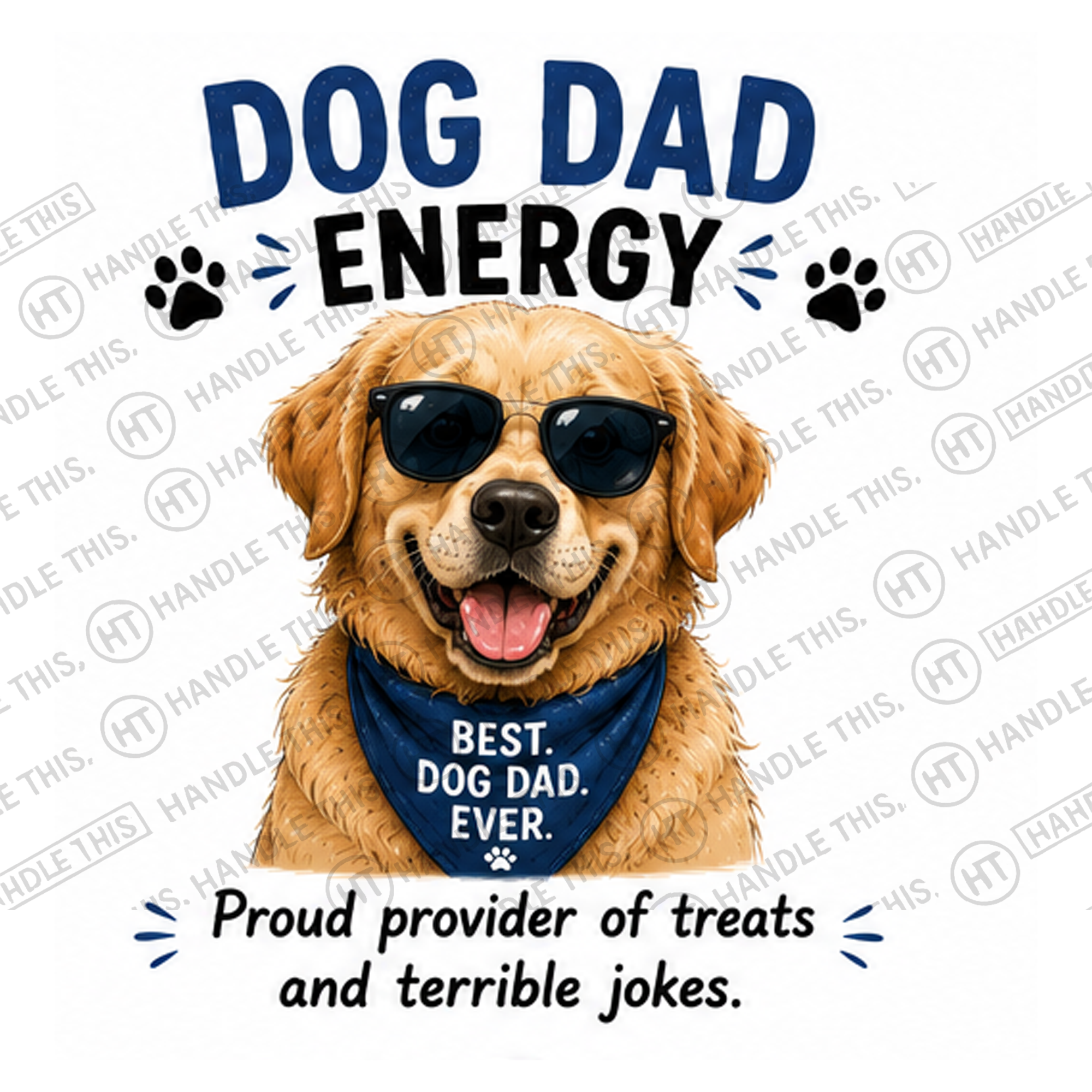 HT7044 Dog Dad Energy watermarked artwork