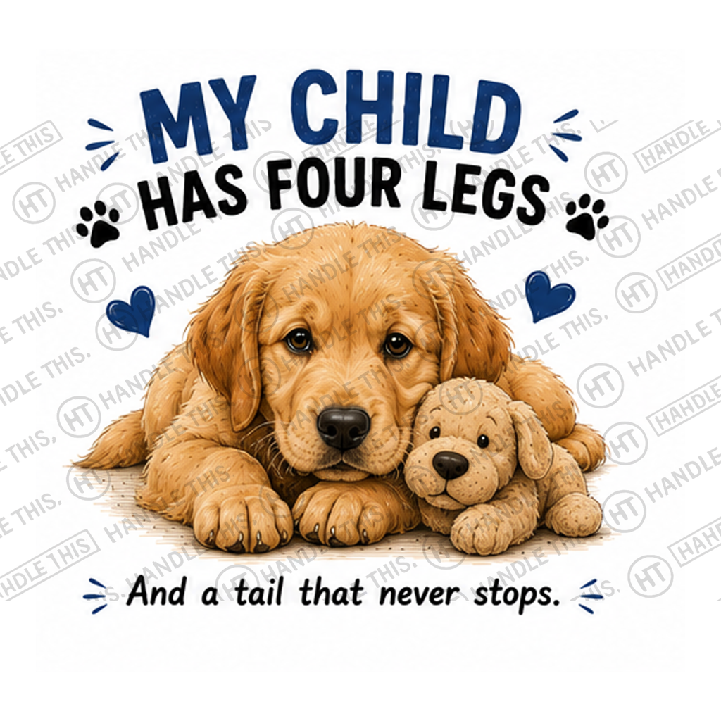 HT7046 My Child Has Four Legs watermarked artwork