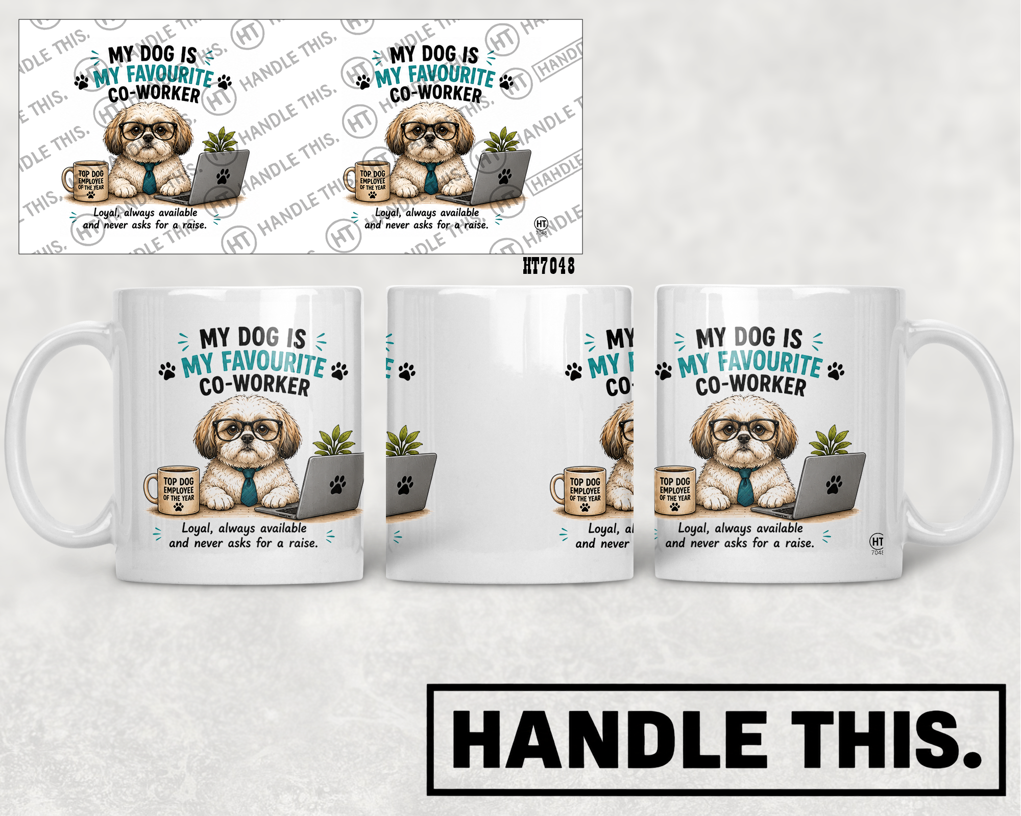 HT7048 My Dog Is My Favourite Co-Worker mug mockup