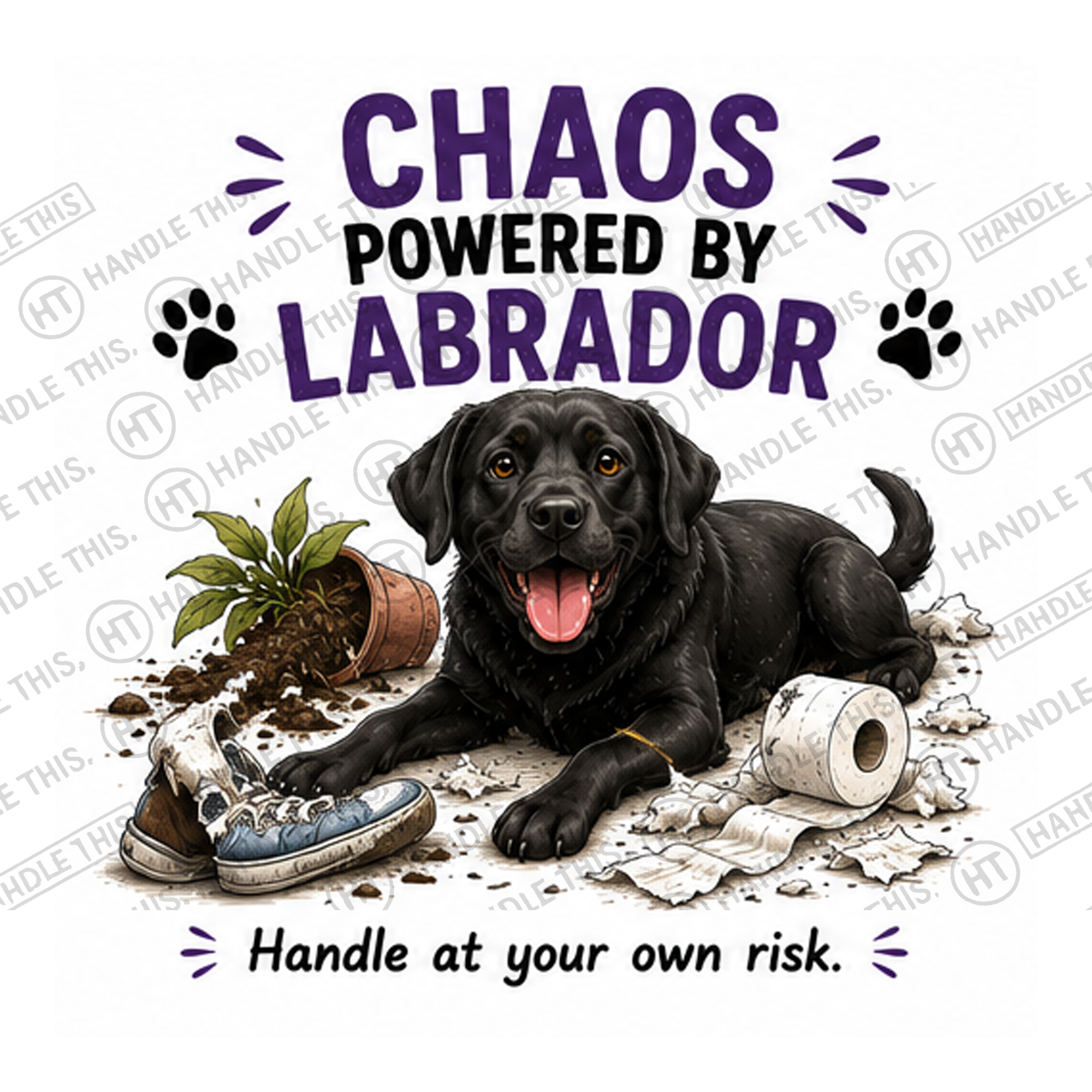 HT7052 Chaos Powered By Labrador watermarked artwork