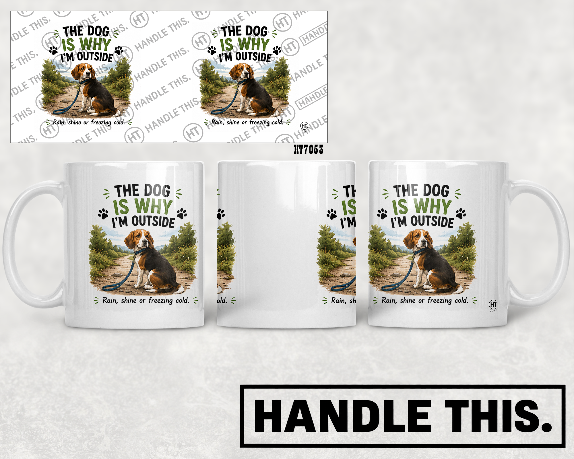HT7053 The Dog Is Why Im Outside mug mockup
