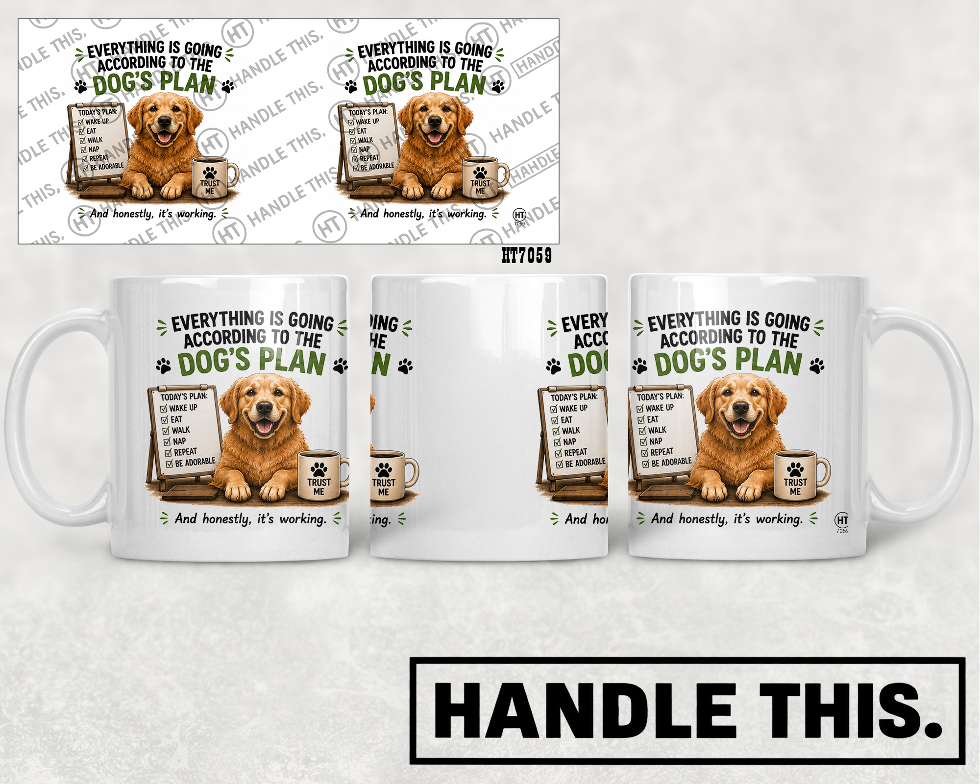 HT7059 Everything Is Going According To The Dogs Plan mug mockup