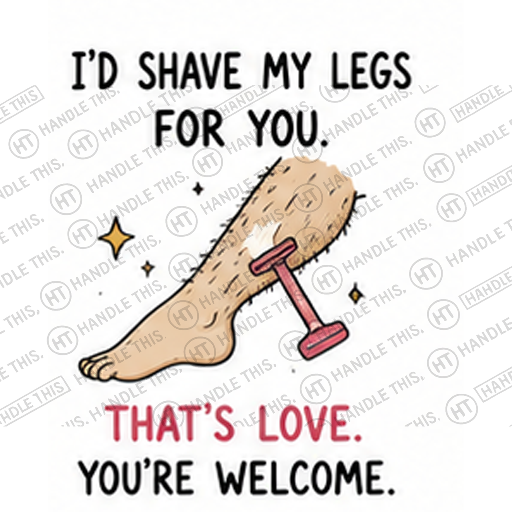 HT8007 I'D Shave My Legs for You That'S Love You'Re Welcome watermarked artwork