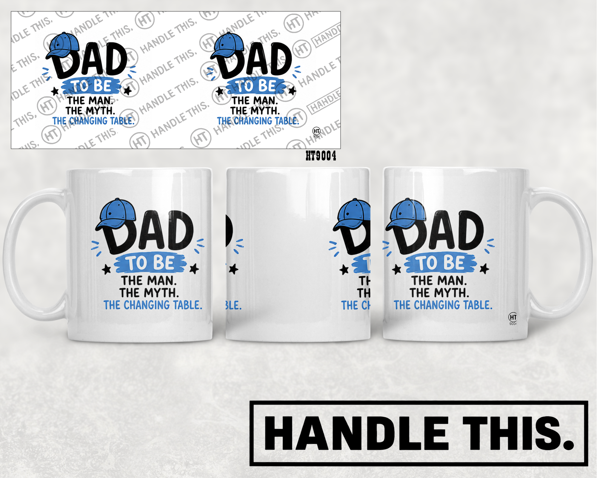 HT9004 Dad To Be the Man the Myth the Changing Table mug mockup
