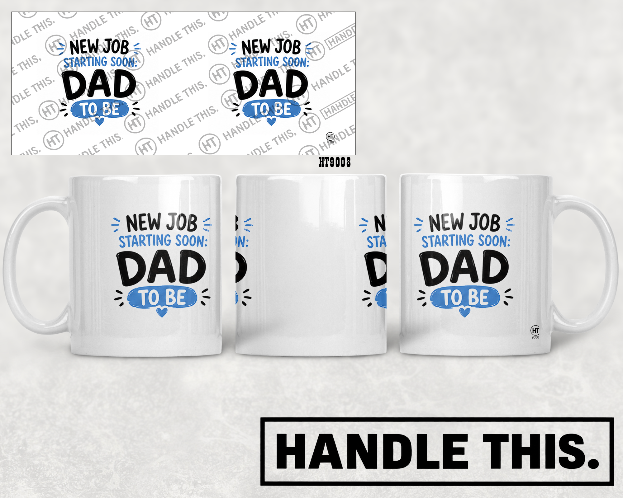 HT9008 New Job Starting Soon Dad mug mockup