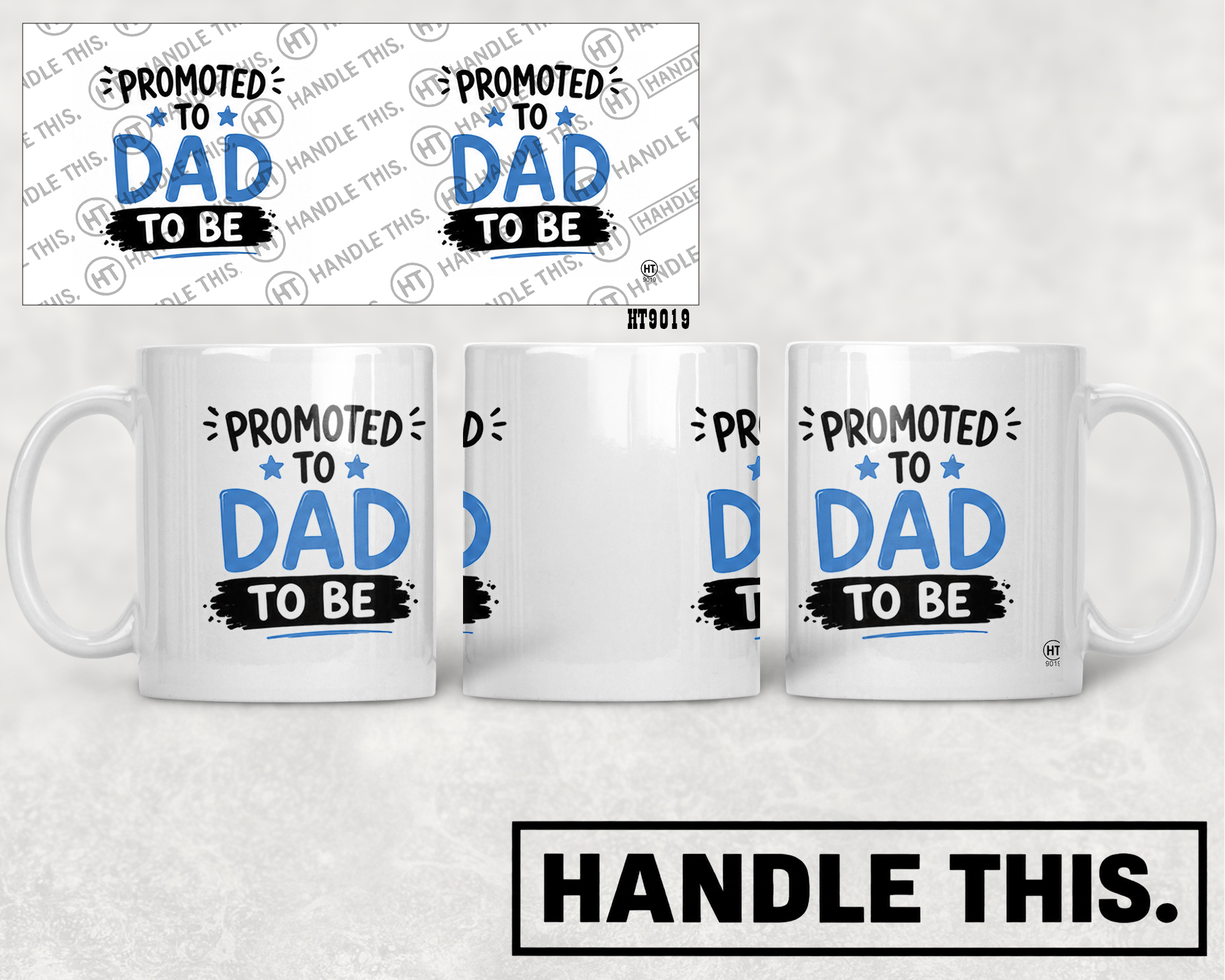 HT9019 Dad to Be mug mockup