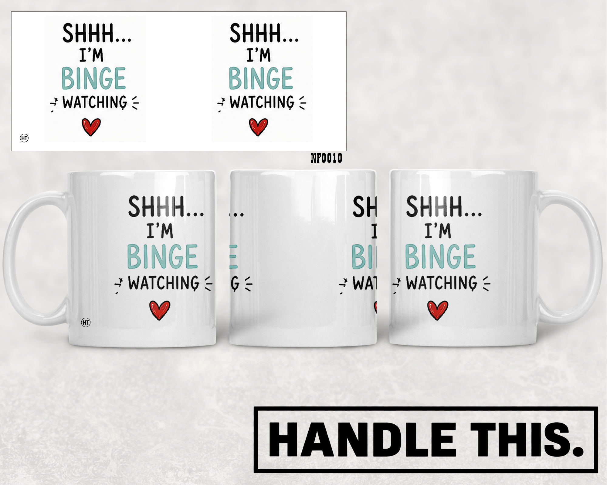Shhh Binge Watching Mug - Funny Couple Gift