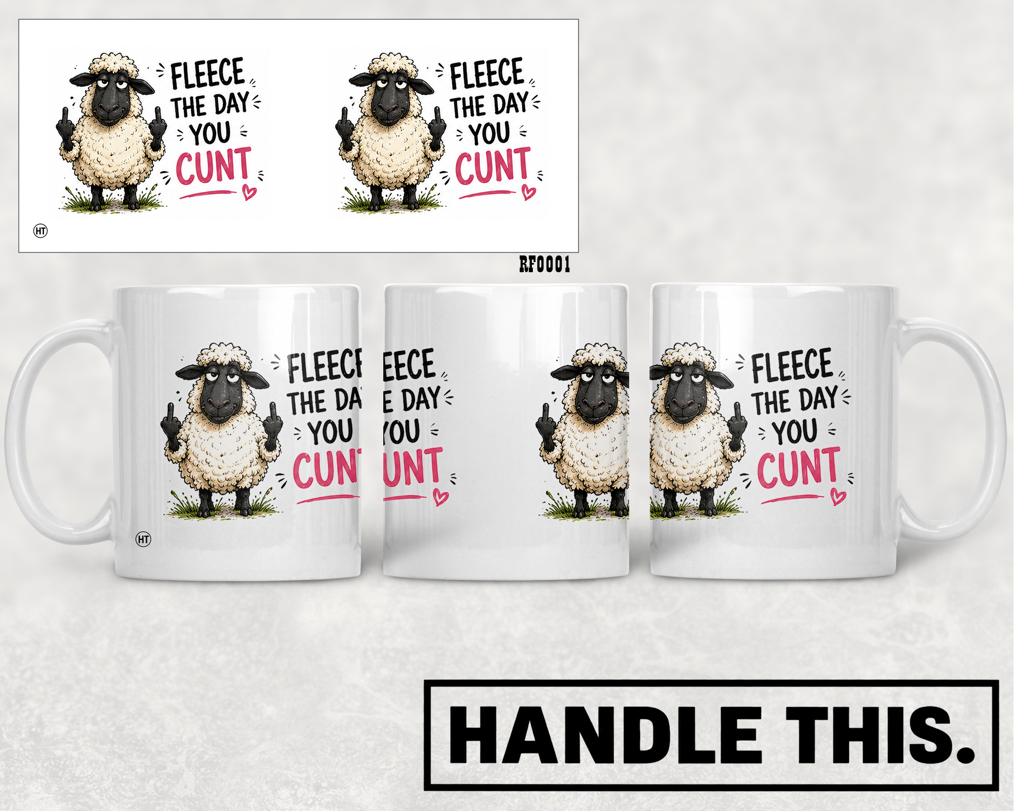Fleece The You 3 Cunt Mug - Funny Rude Gift
