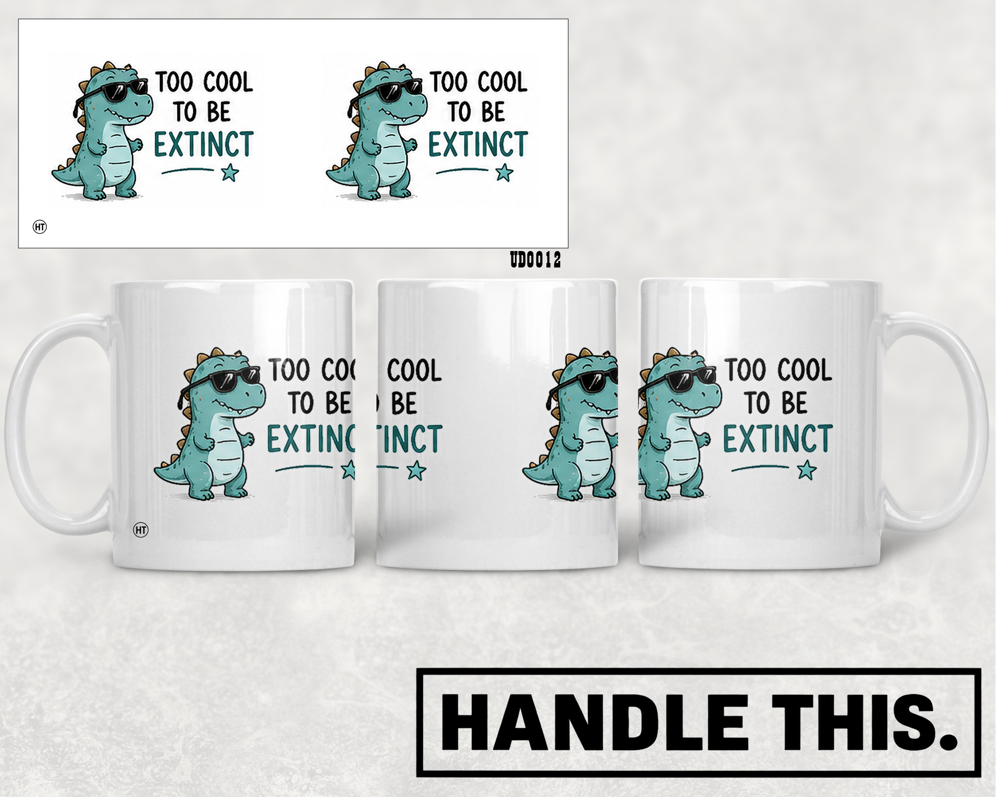 Too Cool Extinct Mug - Cute Gift