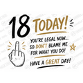 Today You're Legal Now So Don't Blame Me For Mug - Funny Rude Gift