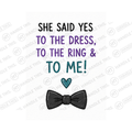 She Said Yes To The Dress To The Ring Mug - Funny Couple Gift