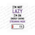 I'm Not Lazy I'm On Energy Saving Streaming Mode Mug - Funny Couple Gift