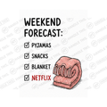 Weekend Forecast Pyjamas Snacks Blanket Netflix Mug - Funny Couple Gift