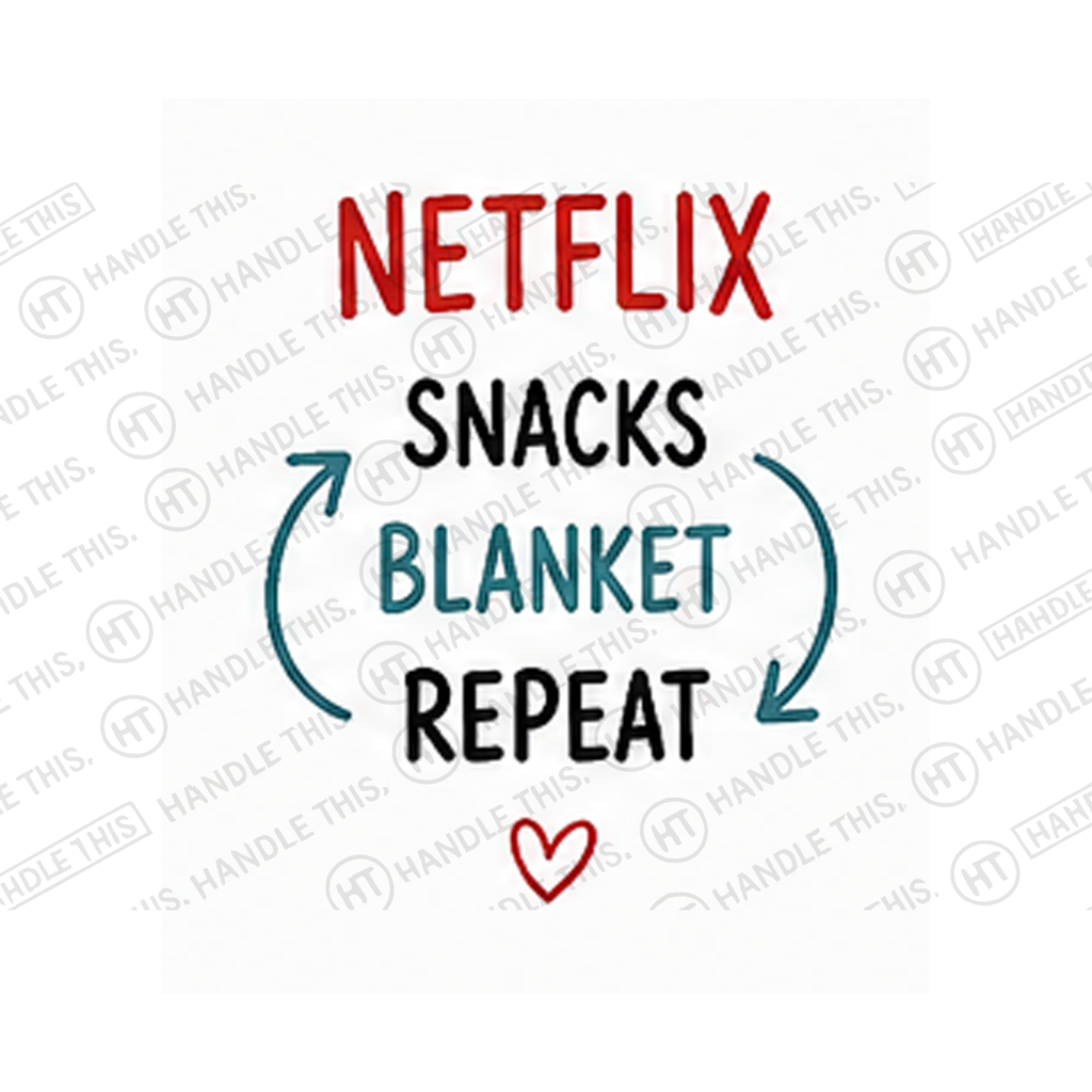 Netflix Snacks Blanket Repeat Mug - Funny Couple Gift