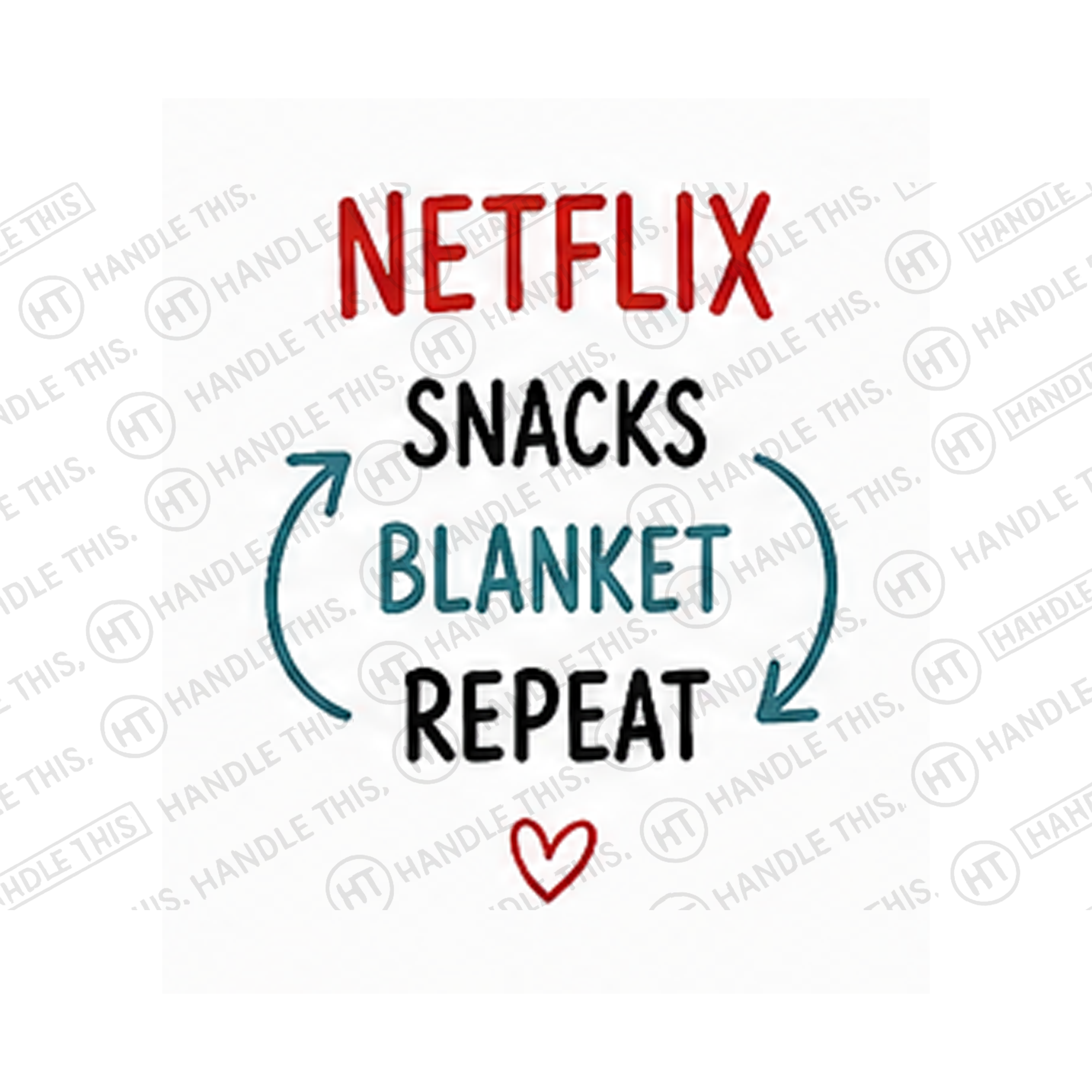 Netflix Snacks Blanket Repeat Mug - Funny Couple Gift