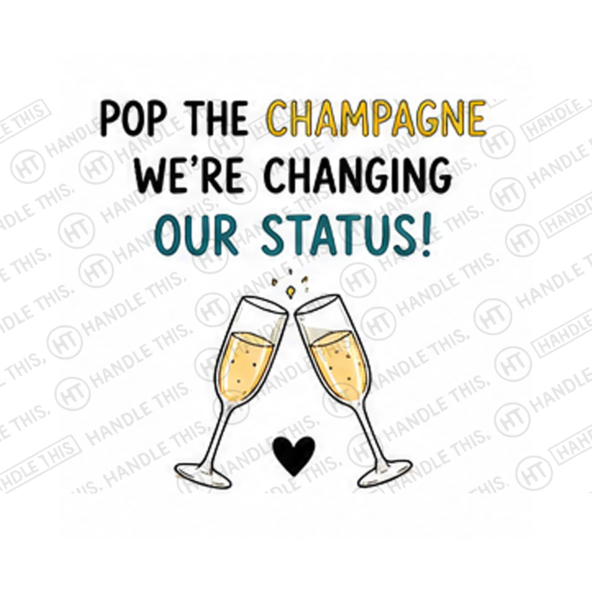 Pop The Champagne We're Changing Our Status Mug - Pride Gift