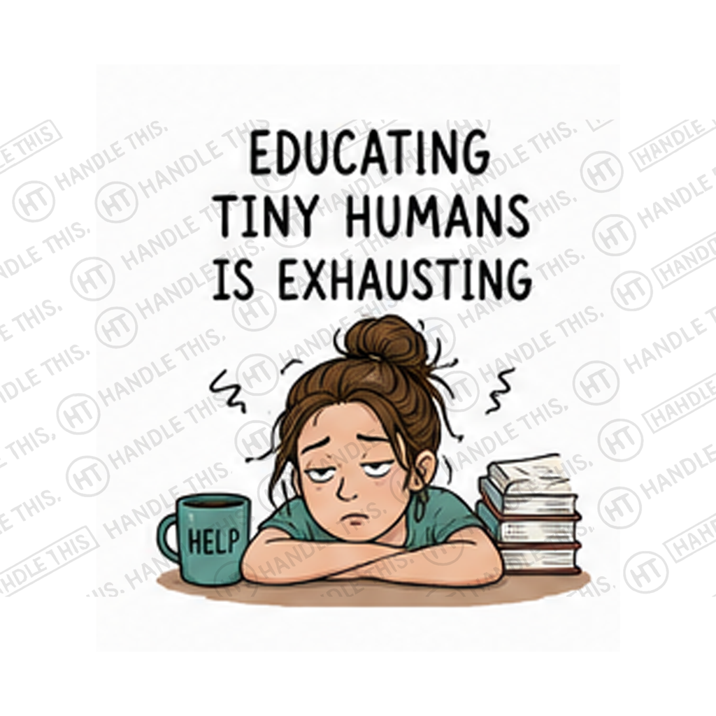 Educating Tiny Humans Is Exhausting Help Mug - Office Humour Gift