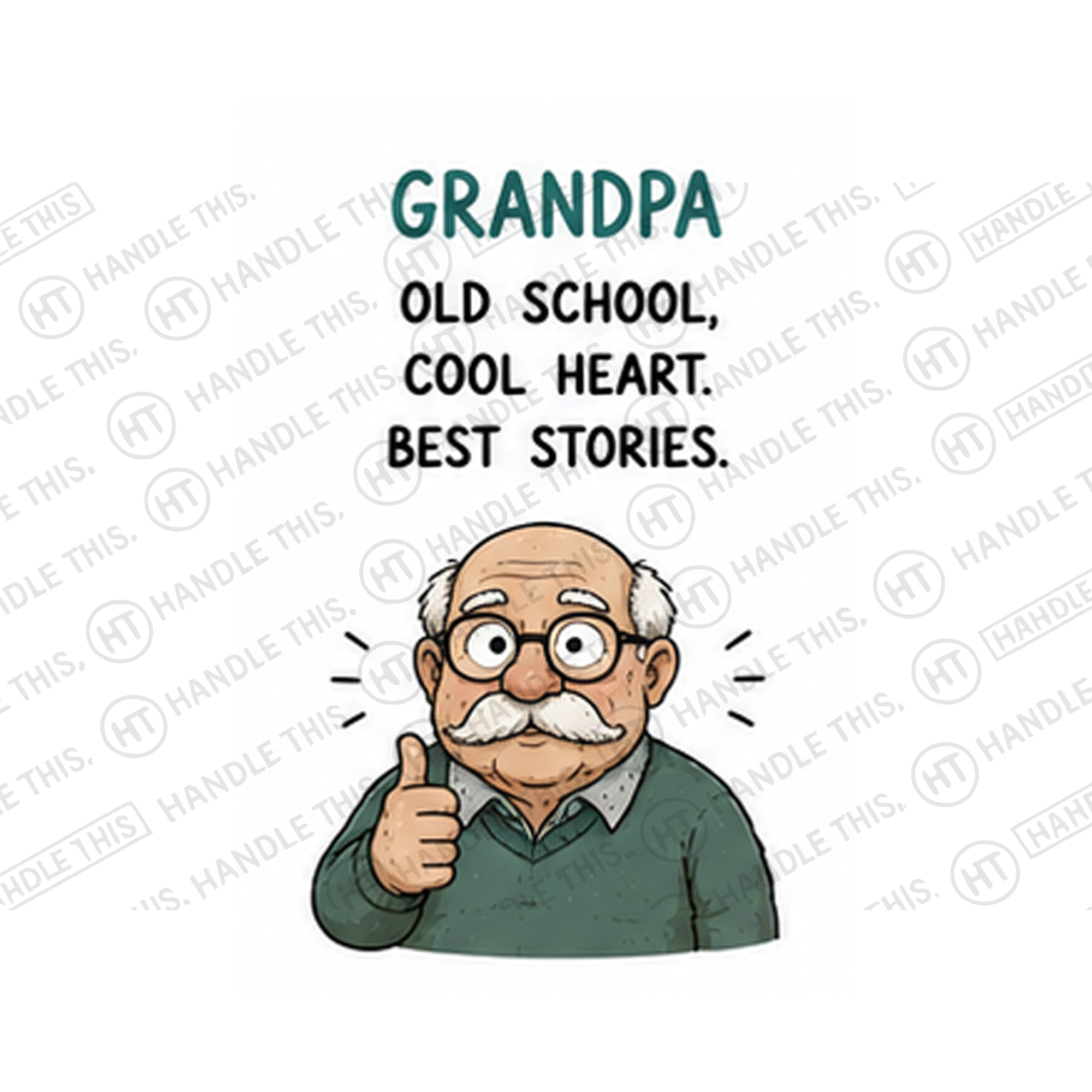 Grandpa Old School Cool Heart Best Stories Mug - Family Gift