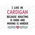 1 Live In Cardigan Because Adulting Is Hard And Mug - Welsh Local Gift