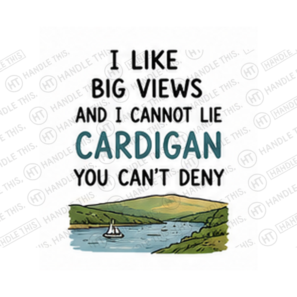 I Like Big Views And I Cannot Lie Cardigan Mug - Welsh Local Gift