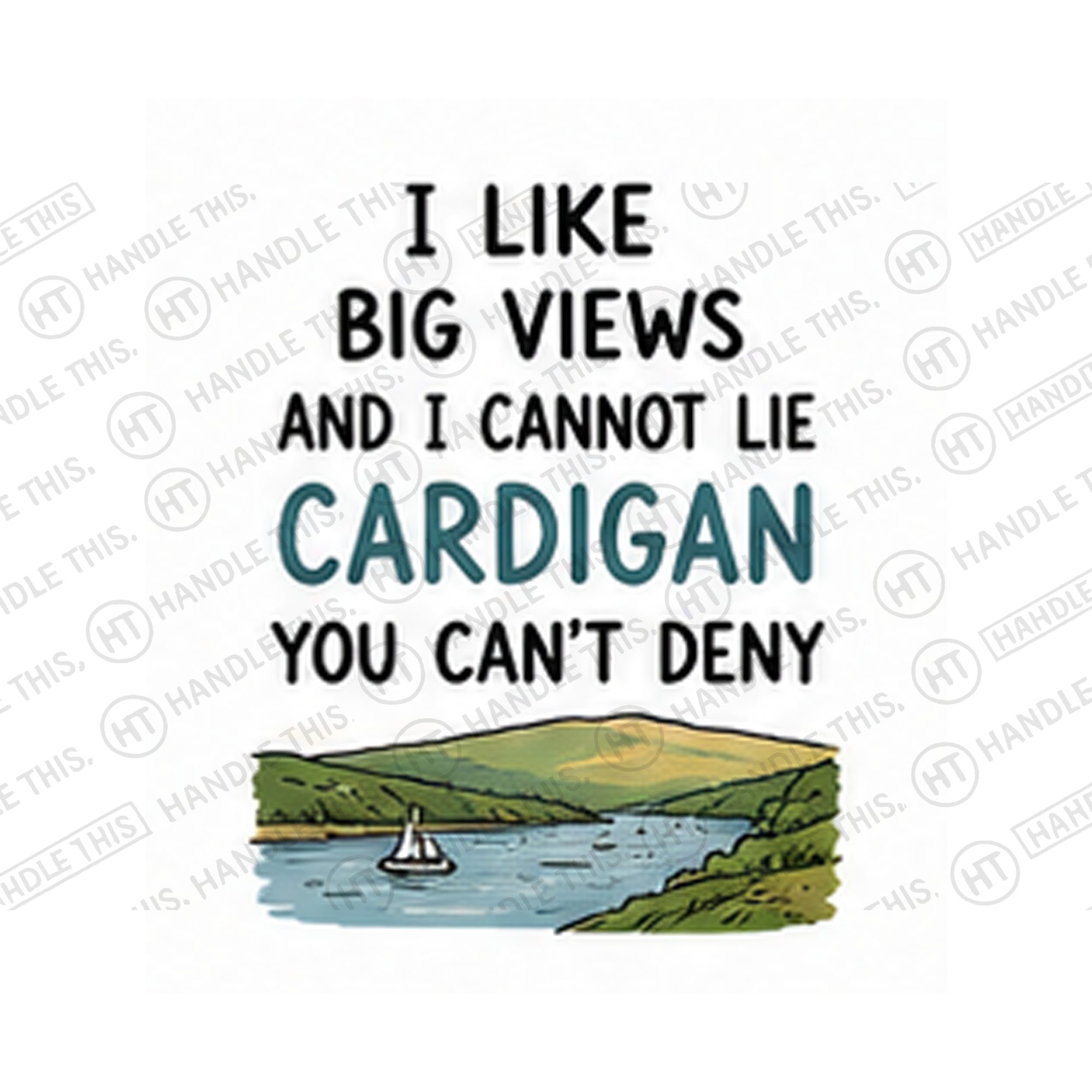 I Like Big Views And I Cannot Lie Cardigan Mug - Welsh Local Gift