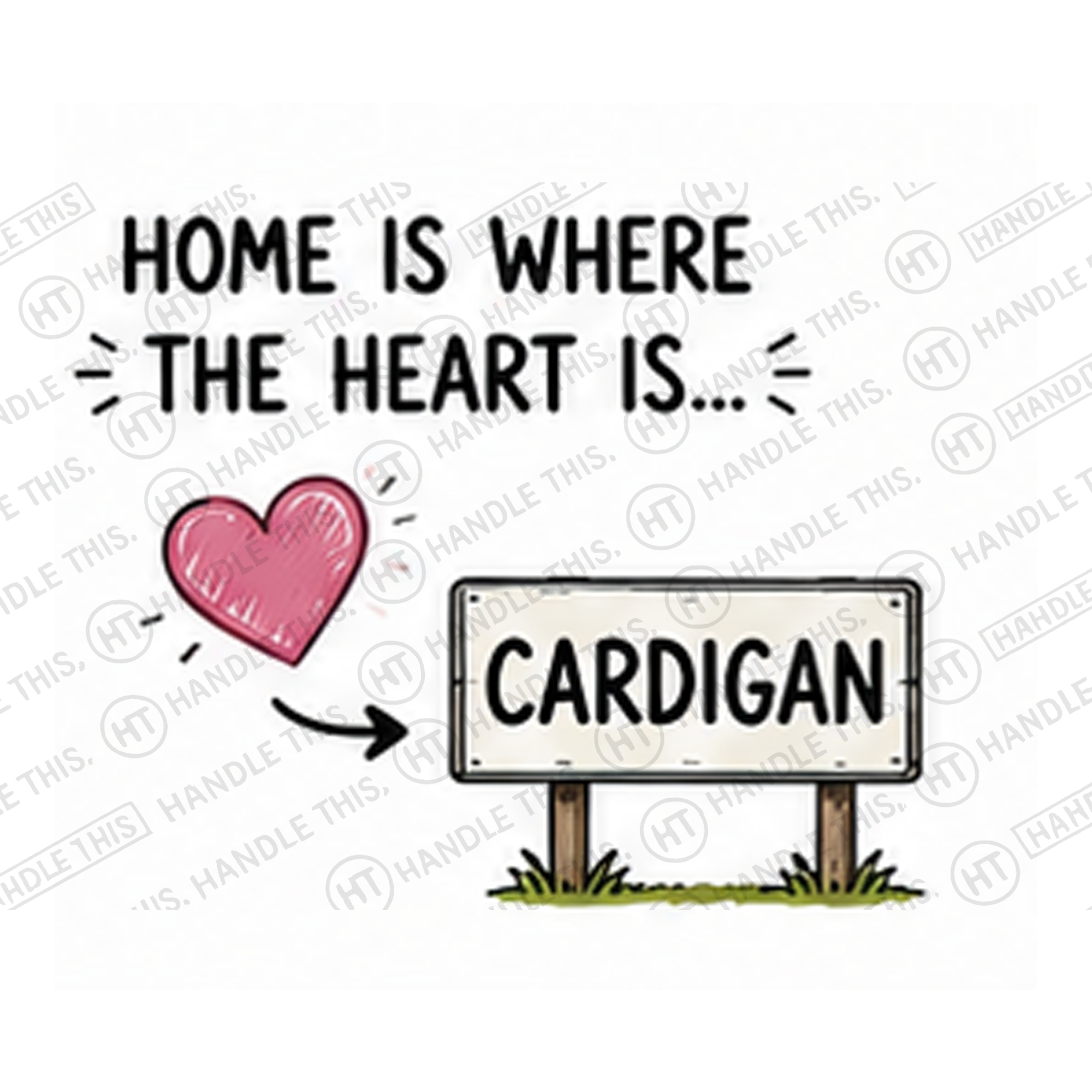 Home Is Where The Heart Is Cardigan Mug - Welsh Local Gift
